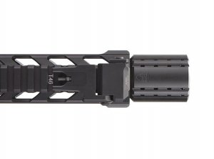 The Fortis Control Shield is designed to push the noise forward for combative situations or even for simple range use, while the top ports keep the muzzle device flat on target.