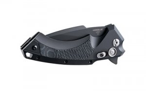 This 8.15" spear point knife with 3.5" blade features a flipper for quick opening, locking mechanism and is ambidextrous for right or left handed use.