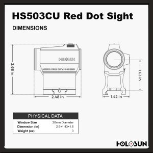 Features include Solar Failsafe, Shake Awake, 12 brightness settings, Holosun’s Super LED with up to 50k hours battery life, and Multi-Reticle System.