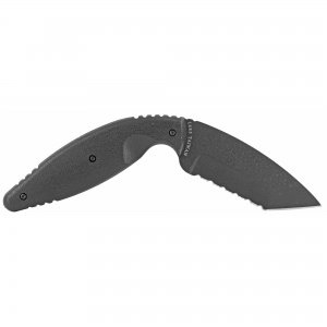 This 7.5" knife with 3.6" blade features a serrated cutting edge to easily cut looped and synthetic materials.