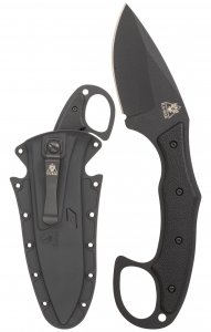 This fixed blade knife is a concealable and convenient, the hard plastic sheath rests inside of your pocket and clips to your pants.
