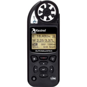 Weather meter for measurement and logging of primary environmental conditions, including wind speed and direction, temperature, humidity, heat index, pressure, and altitude.