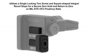 Match set of spring loaded AR-15 flip up front and rear sights. Spring-loaded posi-lock push button activation automatically deploys sight tower and prevents sight tower from collapsing when deployed.
