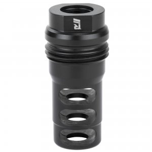 3 Port Muzzle Brake with 1/2x28 thread-pitch featuring Dual Taper Locking System™, compatible with all Rugged rifle and multi-caliber suppressors.