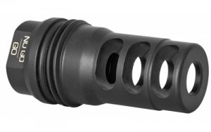 3 Port Muzzle Brake with 1/2x28 thread-pitch featuring Dual Taper Locking System™, compatible with all Rugged rifle and multi-caliber suppressors.