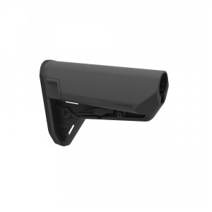 The MOE SL-S is a sleek profile stock with dual-side release latches and waterproof battery tubes, making it the slimmest storage tube stock available. Mil-Spec only.