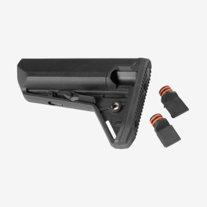The MOE SL-S is a sleek profile stock with dual-side release latches and waterproof battery tubes, making it the slimmest storage tube stock available. Mil-Spec only.