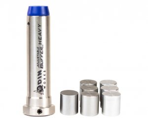 Customize your AR15 personal build with this ODIN Works adjustable buffer, it includes 7 weights (3 aluminum, 3 stainless steel and 1 tungsten) for different weight combinations.
