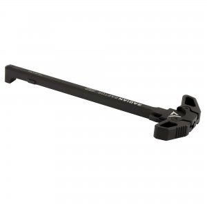 Tactical charging handle for AR15 rifles. From rapid palm “blading” or finger thumb charges of the weapon, the motion is fluid & fast from either strong or support side.