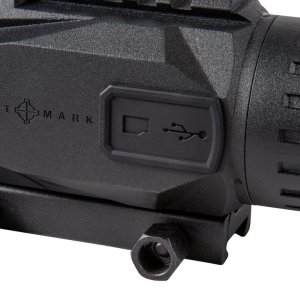 Coupled with its 850nm IR Illuminator, this riflescope employs a 1920x1080 CMOS sensor to detect objects up to 200 yards away at night.