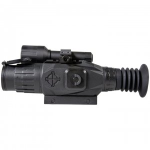 Coupled with its 850nm IR Illuminator, this riflescope employs a 1920x1080 CMOS sensor to detect objects up to 200 yards away at night.
