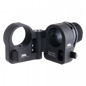 Stock Adapter allows you to fold your stock and significantly reduce the length of your rifle for easy stow and travel.