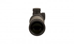 Second focal plane (SFP) riflescope with BDC target holds, 30mm tube, matte black color and capped adjusters.