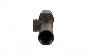 Second focal plane (SFP) riflescope with BDC target holds, 30mm tube, matte black color and capped adjusters.