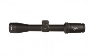 Second focal plane (SFP) riflescope with BDC target holds, 30mm tube, matte black color and capped adjusters.