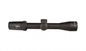 Second focal plane (SFP) riflescope with BDC target holds, 30mm tube, matte black color and capped adjusters.