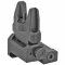 Match set of spring loaded AR-15 flip up front and rear sights. Spring-loaded posi-lock push button activation automatically deploys sight tower and prevents sight tower from collapsing when deployed.