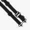 This sling features two heavy-duty push-button QD Sling Swivels along with a custom steel connection ring to allow one to two-point convertibility.