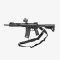 This sling features two heavy-duty push-button QD Sling Swivels along with a custom steel connection ring to allow one to two-point convertibility.