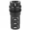 3 Port Muzzle Brake with 1/2x28 thread-pitch featuring Dual Taper Locking System™, compatible with all Rugged rifle and multi-caliber suppressors.